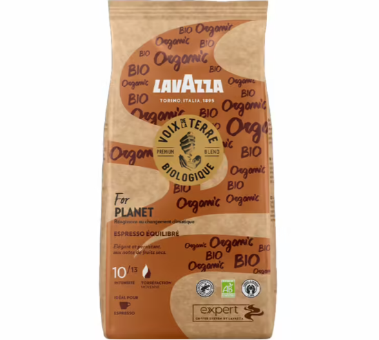 Voix de la terre cafe en grain bio lavazza