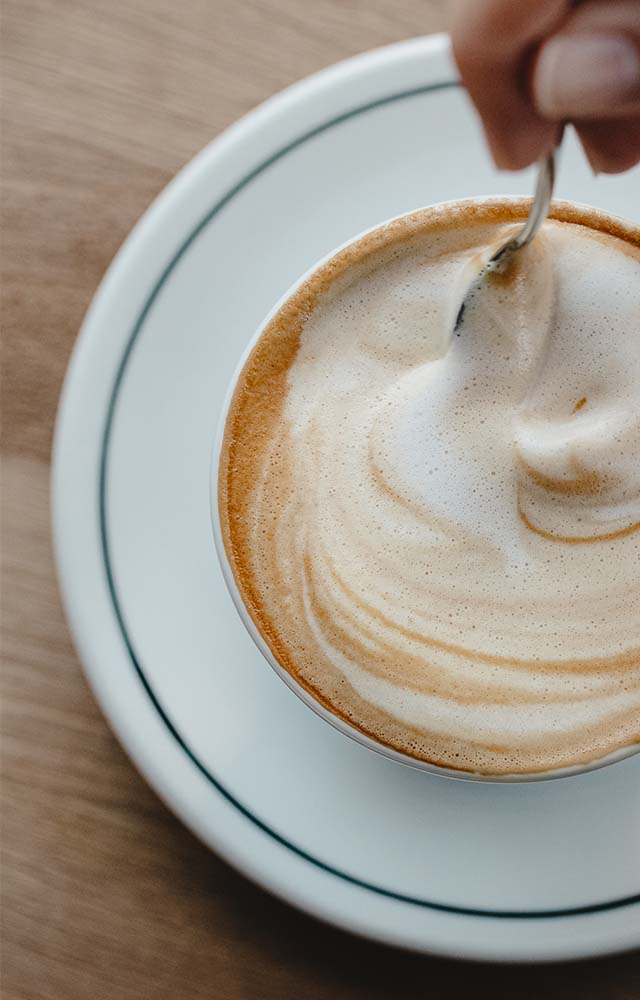 rosetta latte art quel cafe