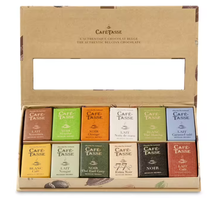 Coffret 24 mini-tablettes (12 saveurs) - 216 g - CAFÉ-TASSE